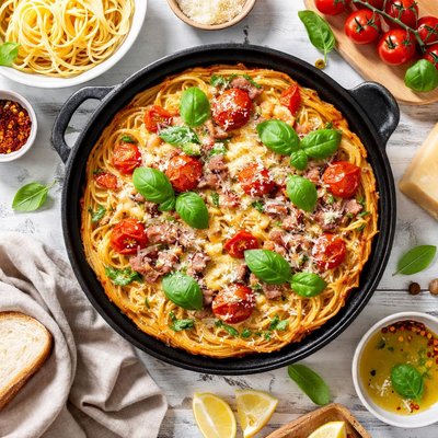 Image of Frittata Di Spaghetti Spaghetti Omelet