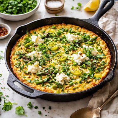 Image of Frittata with Spring Herbs and Leeks