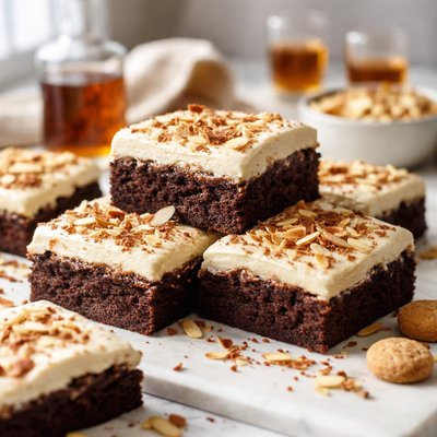 Image of Frosted Amaretto Brownies