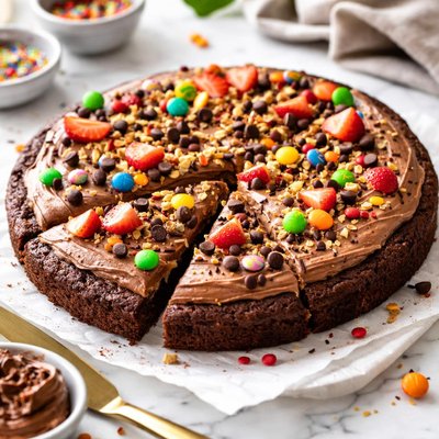 Image of Frosted Brownie Pizza