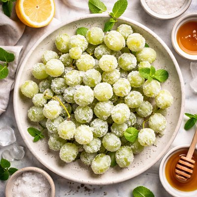 Image of Frosted Green Grapes for Garnish