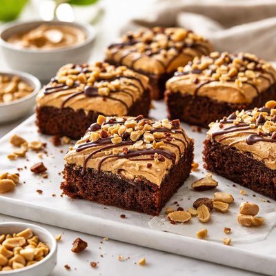 Image of Frosted Peanut Butter Brownies