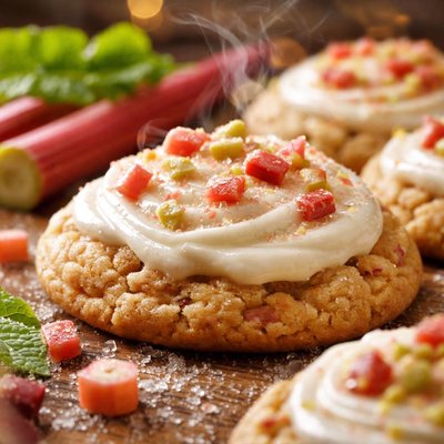 Image of Frosted Rhubarb Cookies