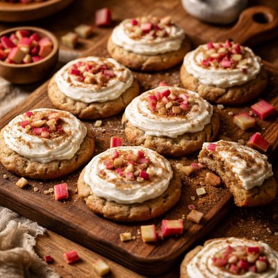 Image of Frosted Rhubarb Cookies Vegan