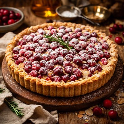 Image of Frosty Cranberry and Almond Pie