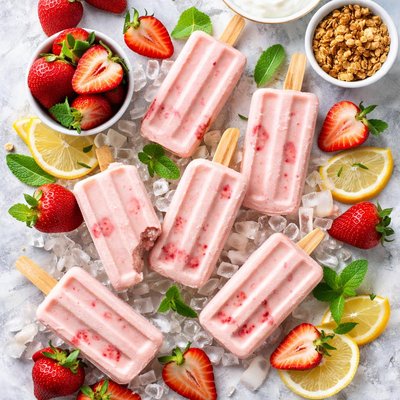Image of Frosty Strawberry Pops