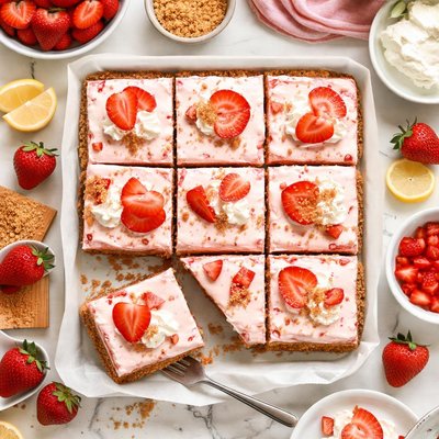 Image of Frosty Strawberry Squares