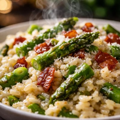 Image of Frozen Asparagus Risotto with Bacon