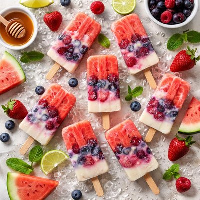 Image of Frozen Berry Melon Pops