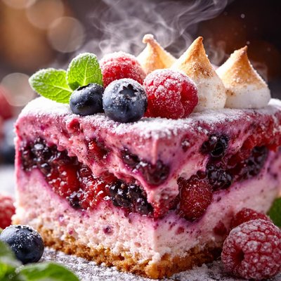 Image of Frozen Berry Meringue Adapted for Diabetic Diet