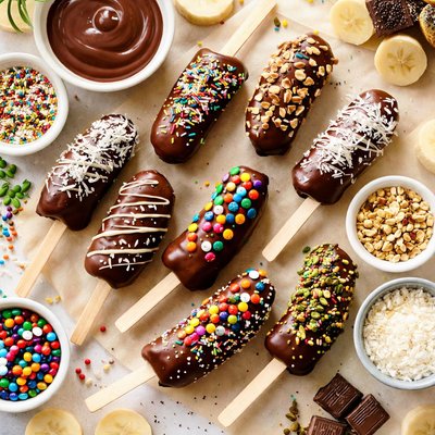 Image of Frozen Chocolate Bananas