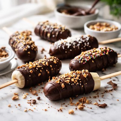 Image of Frozen Chocolate Covered Bananas