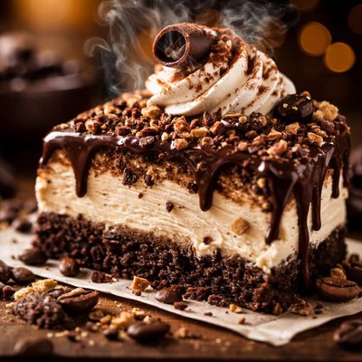 Image of Frozen Chocolate Covered Cappuccino Crunch Cake