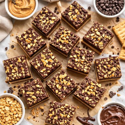 Image of Frozen Chocolate Pb Graham Cracker Bars 4 Ingredients