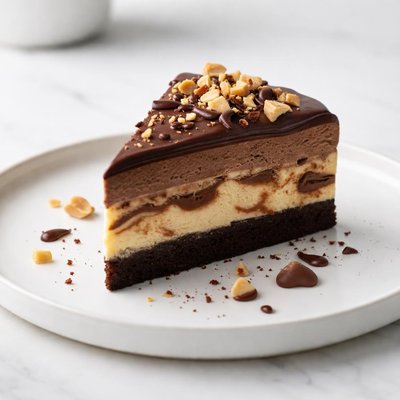 Image of Frozen Chocolate Peanut Butter Ribbon Torte