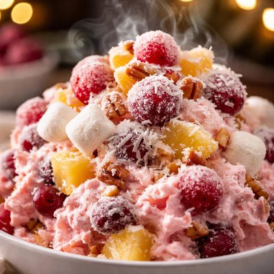 Image of Frozen Cranberry Ambrosia Salad