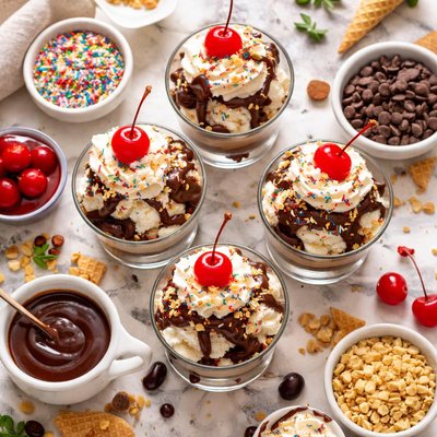 Image of Frozen Fudge Sundae Dessert