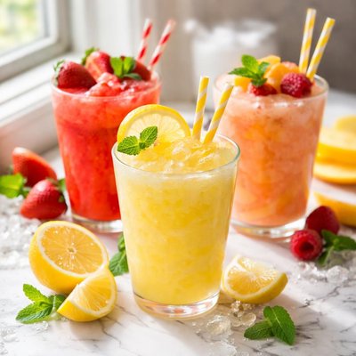 Image of Frozen Lemonade or Fruit Juice Slushies