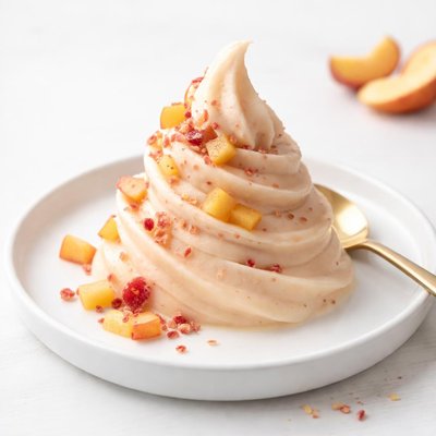 Image of Frozen Peach Yogurt Made in a Food Processor