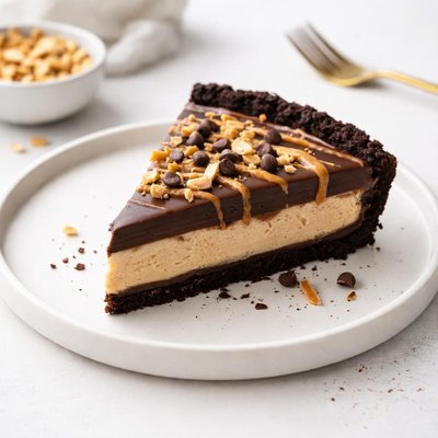 Image of Frozen Peanut Butter Chocolate Pie No Bake