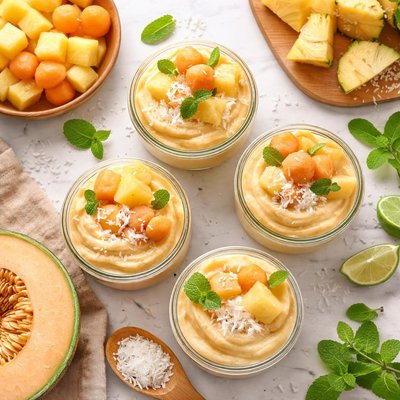 Image of Frozen Pineapple Cantaloupe Mousse