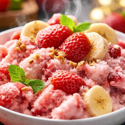 Image of Frozen Strawberry Banana Salad