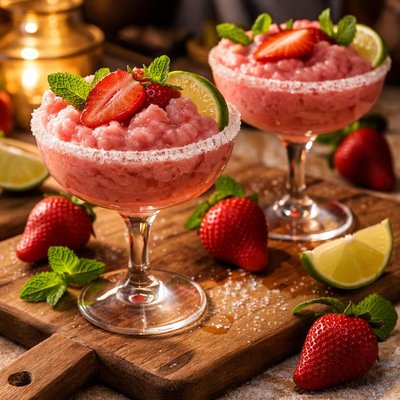 Image of Frozen Strawberry Margarita Dessert