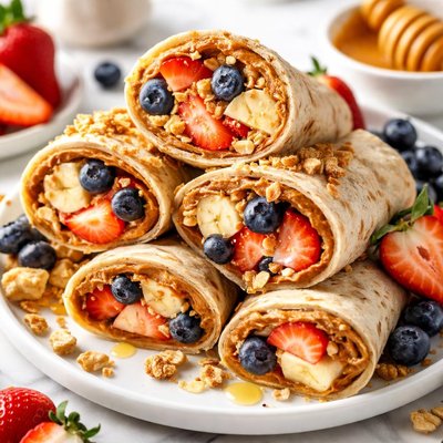 Image of Fruit and Peanut Butter Wraps