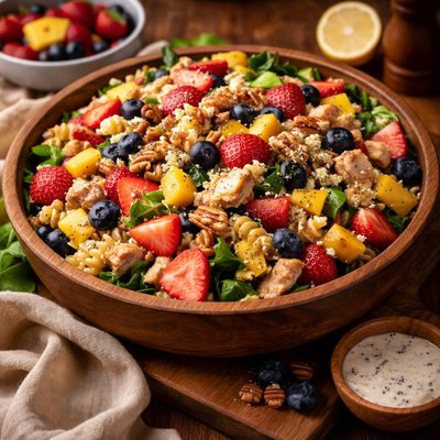 Image of Fruit Chicken Pasta Salad