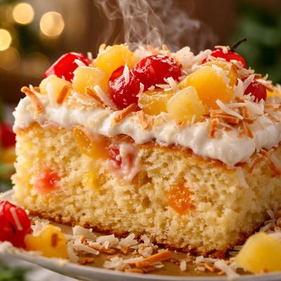 Image of Fruit Cocktail Coconut Cake