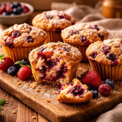Image of Fruit Filled Muffins Light