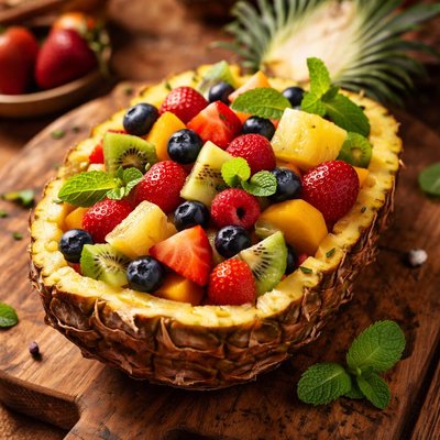 Image of Fruit Salad in a Pineapple Boat