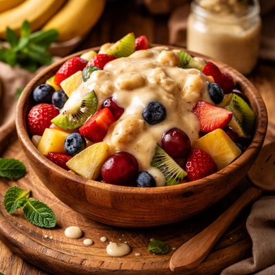 Image of Fruit Salad with Banana Sauce