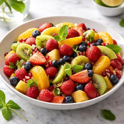Image of Fruit Salad with Citrus Mint Dressing