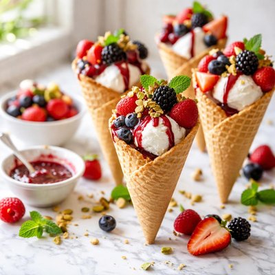 Image of Fruit Sundae Cones