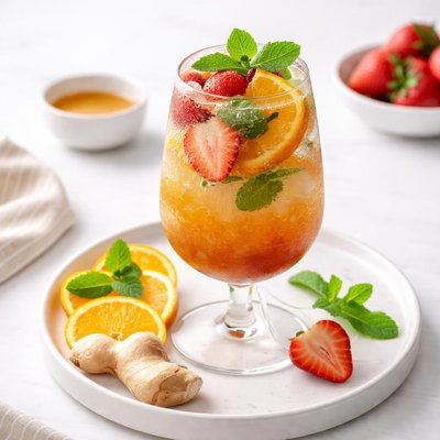 Image of Fruit Tea Ginger Ale Punch
