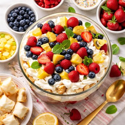 Image of Fruity Angel Food Cake Trifle