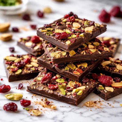 Image of Fruity Cinnamon Nut Chocolate Bark