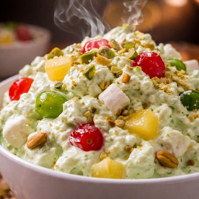 Image of Fruity Fluffy Pistachio Salad Dessert