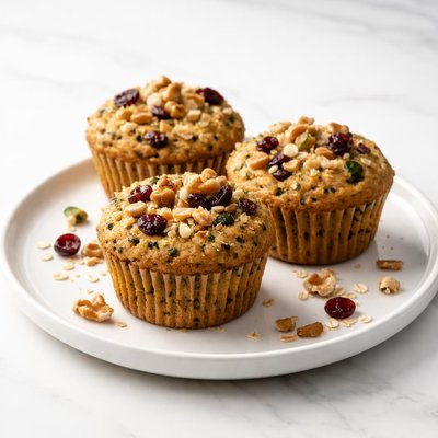 Image of Fruity Nutty Zucchini Muffins