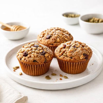 Image of Fruity Vanilla Pumpkin Muffins