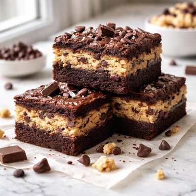 Image of Fudge Brownies with Cookie Dough