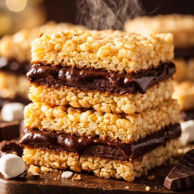 Image of Fudge Rice Crispy Sandwiches