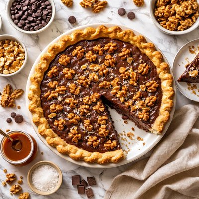 Image of Fudge Walnut Pie