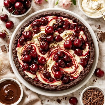 Image of Fudgy Cherry Cream Cheese Pie
