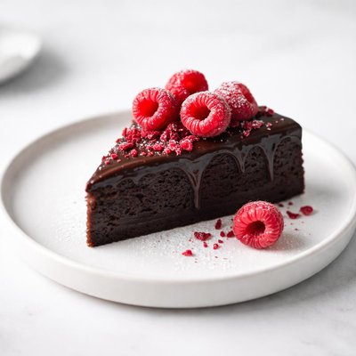 Image of Fudgy Chocolate Raspberry Cake