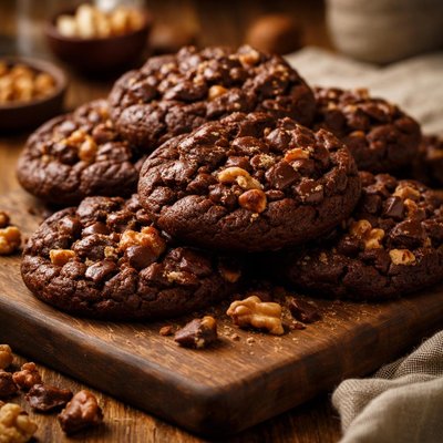 Image of Fudgy Chocolate Walnut Cookies