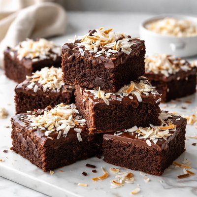 Image of Fudgy Coconut Squares