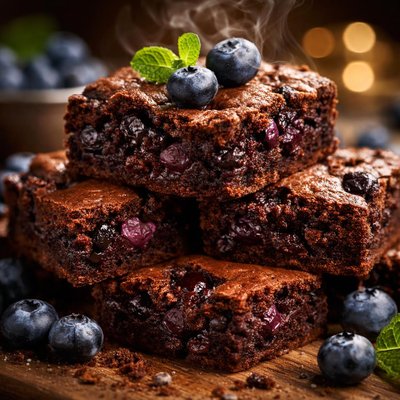 Image of Fudgy Wudgy Blueberry Brownies