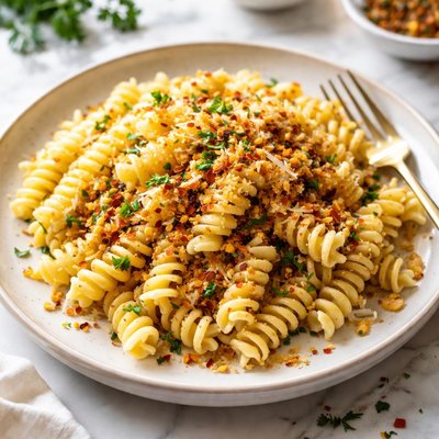Image of Fusilli with Toasted Garlic Breadcrumbs